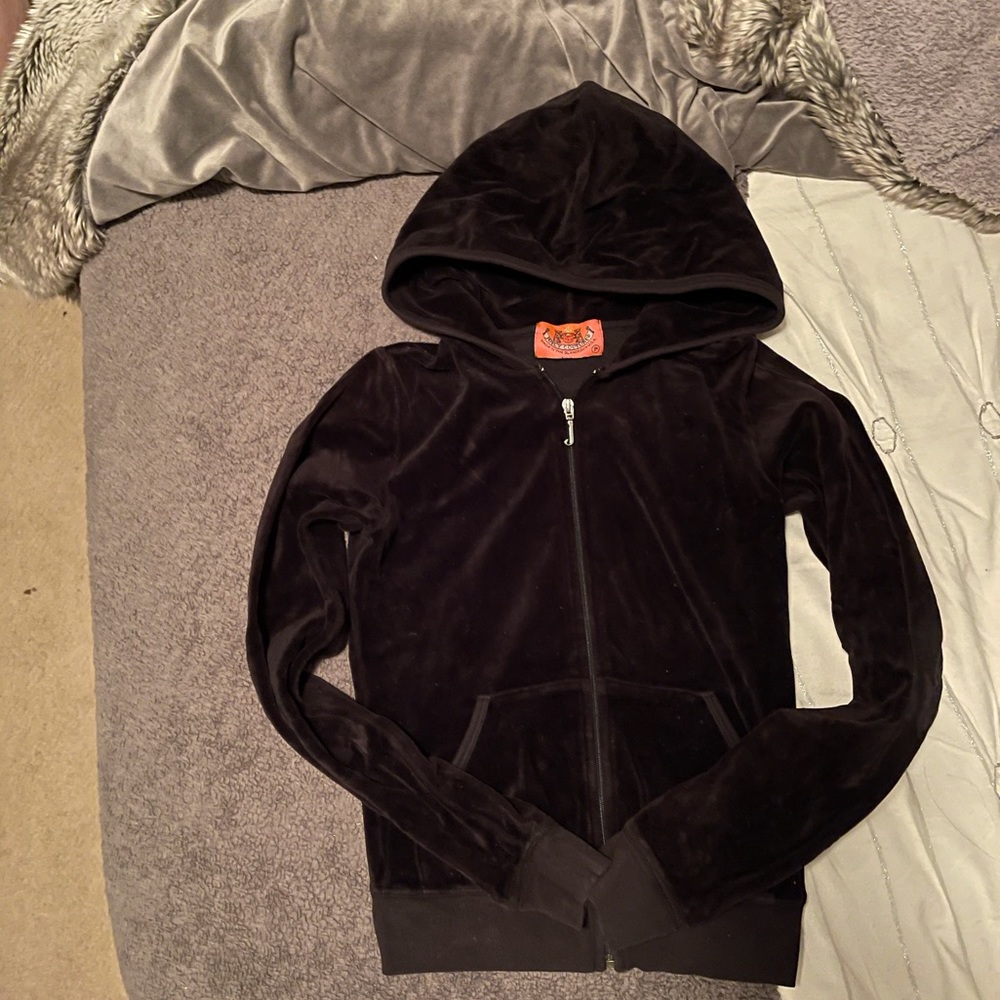 Black Juicy Couture zip Up Track Jacket